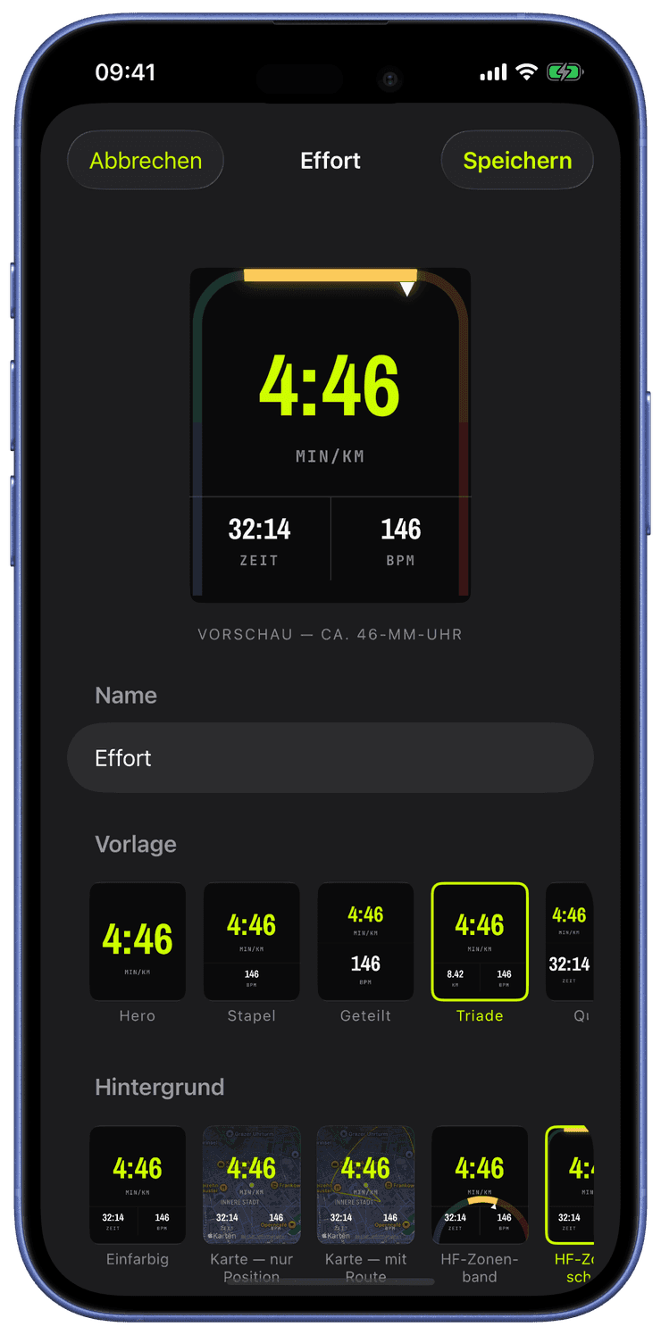 Auswahl eines Widgets für einen Slot im Konfigurator