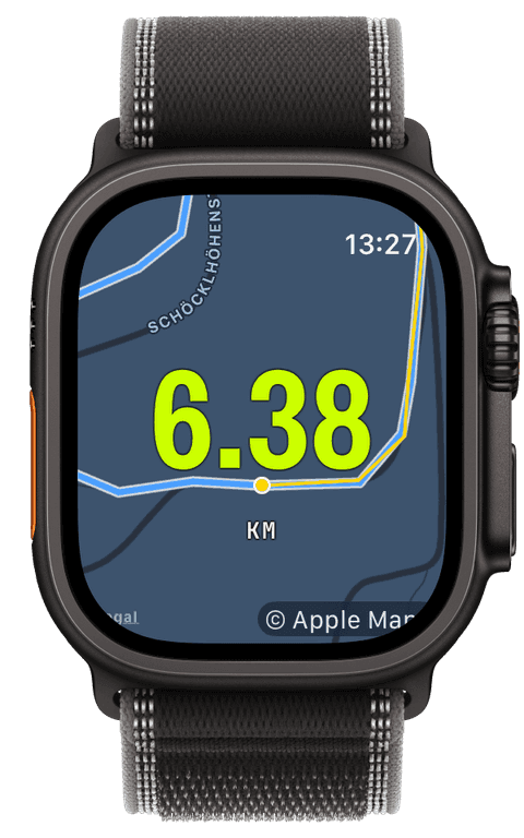 A hike with distance over a route map — Athletic
