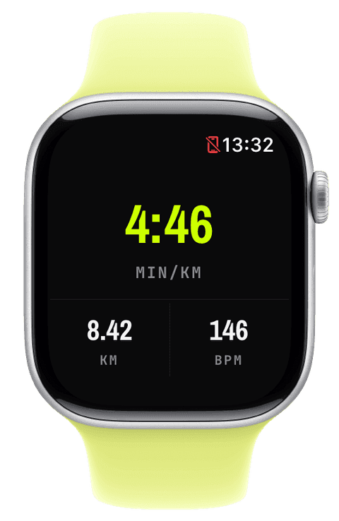 Ein Triad-Layout mit Distanz, Zeit und Herzfrequenz — Athletic