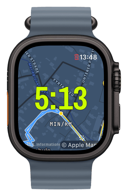 Ein Trail-Lauf mit Offline-Karten-Hintergrund — Athletic