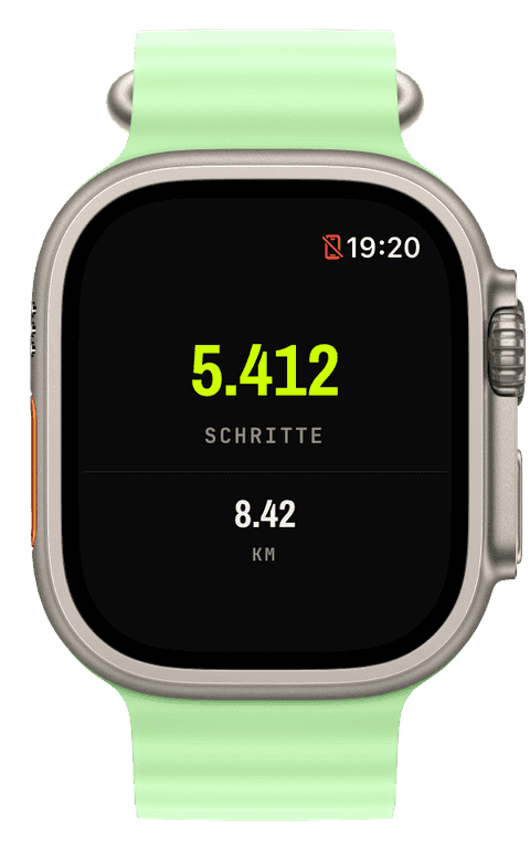 Ein Geh-Training mit großer Schrittzahl über der Distanz