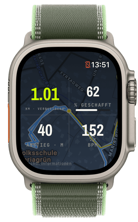 Routen-Following auf der Watch mit Abseits-Zeiger zurück zum Track — Athletic