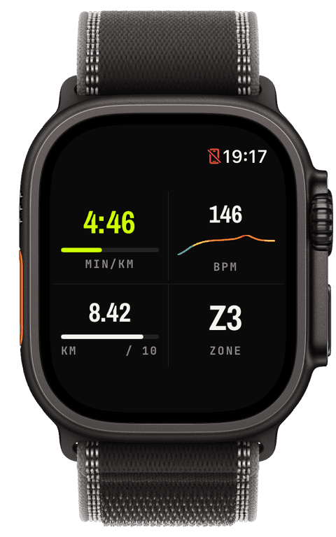 Widget variants with progress bars and a heart-rate sparkline