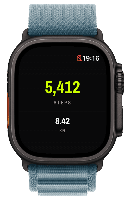 A walking workout with a large step count over distance